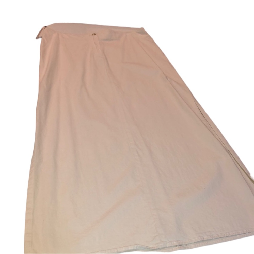 INC International Concepts size 12 light tan maxi skirt front zip
